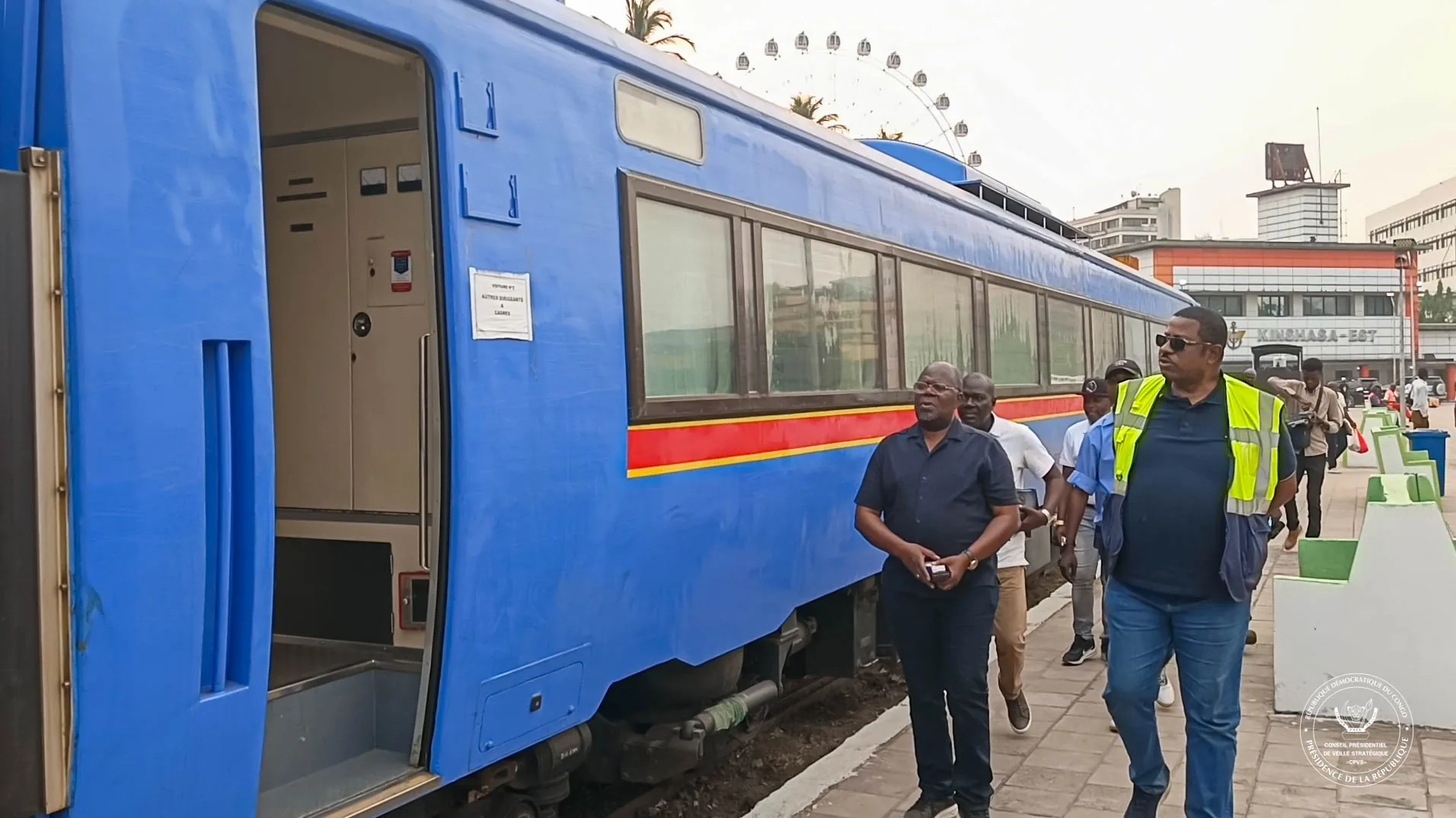 Mission de suivi-évaluation du CPVS sur le tracé ferroviaire de Kinshasa
