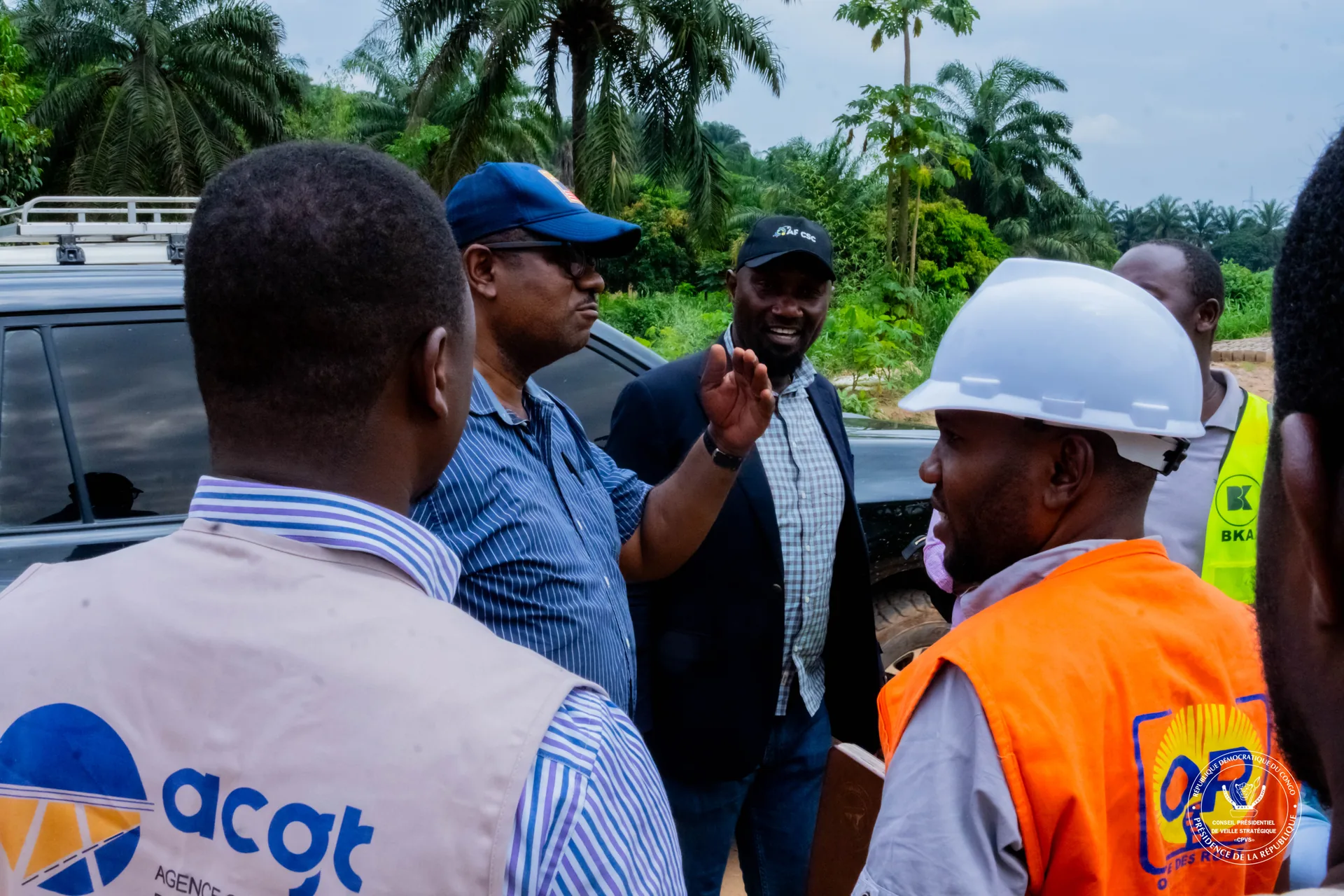 Le conseil présidentiel de veille stratégique en mission d'inspection des travaux du projet ROCADES.