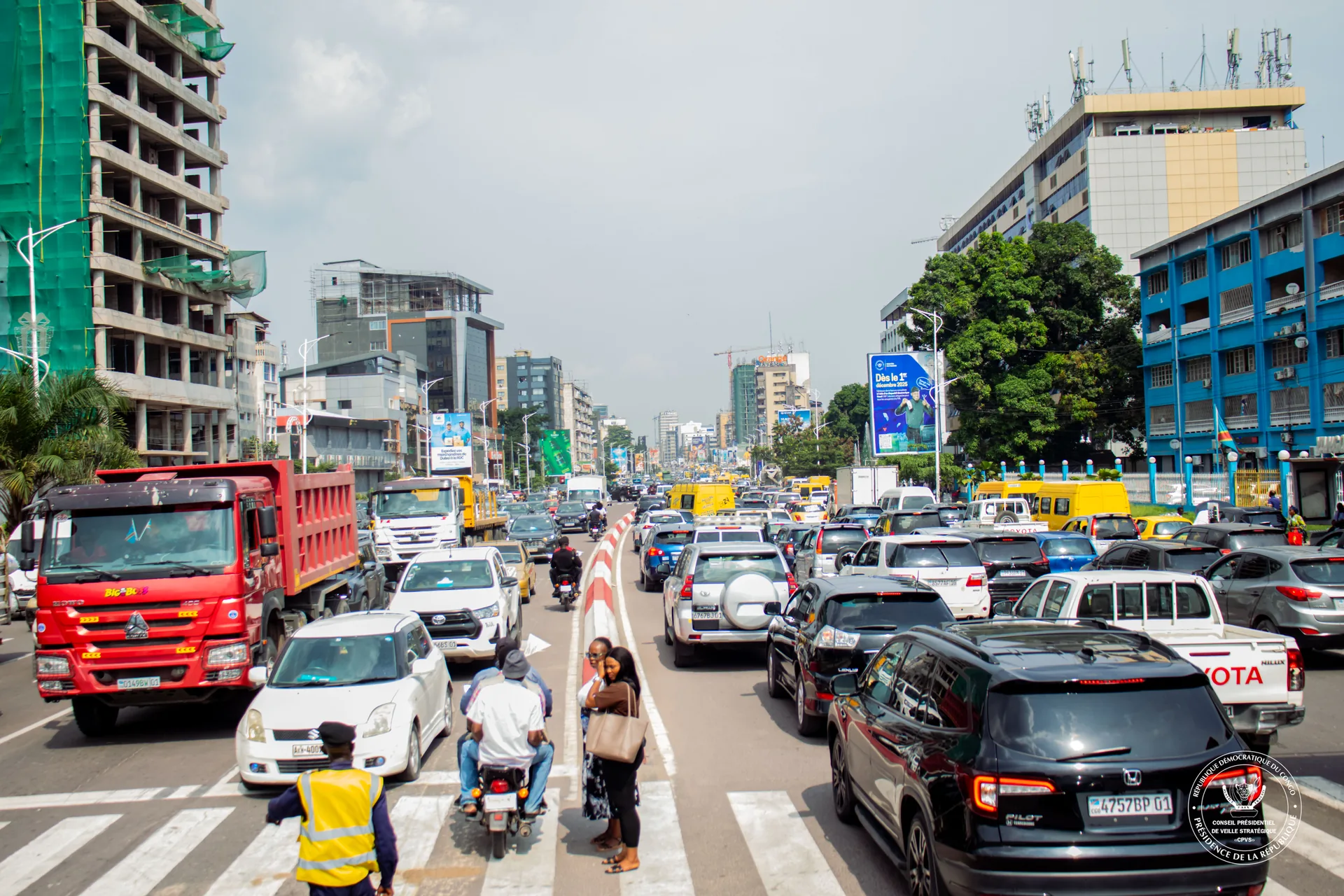 Le CPVS suit la régulation du trafic à Kinshasa